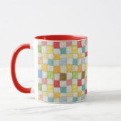 CRAZY QUILT Red Combo Mug (Gauche)