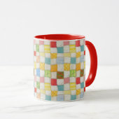 CRAZY QUILT Red Combo Mug (Devant droit)