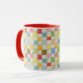 CRAZY QUILT Red Combo Mug (Devant gauche)