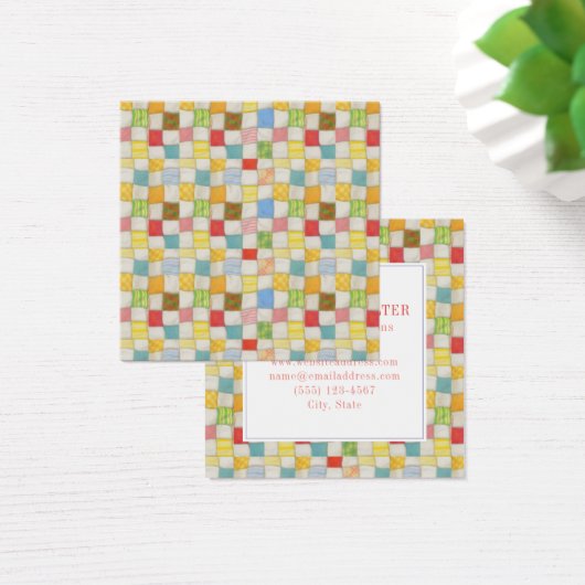 CRAZY QUILT Square Visitekaartje (Bureau)