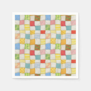 CRAZY QUILT Standard Cocktail Paper Napkins Servet