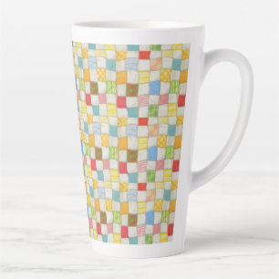 CRAZY QUILT Tall Latte Mok