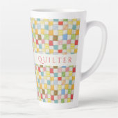 CRAZY QUILT Tall Latte Mug + Initial (Droite)