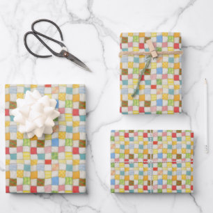 CRAZY QUILT Wrapping Papier Platte vellen