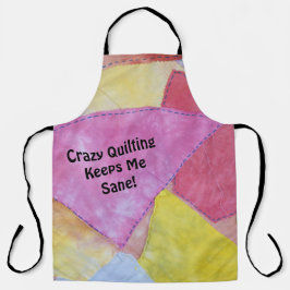 Crazy quilten all-over print Schort