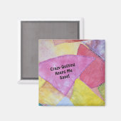 Crazy Quilting Magnet Magneet (Voorkant / Achterkant)