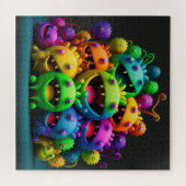 Crazy Rainbow Creatures Puzzel (Horizontaal)