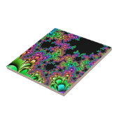 Crazy Rainbow Fractal Tegeltje (Zijkant)