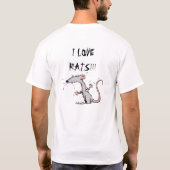 CRAZY RAT LADY FUNNY RATS T-SHIRT (Achterkant)