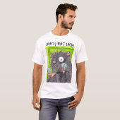 CRAZY RAT LADY FUNNY RATS T-SHIRT (Voorkant volledig)