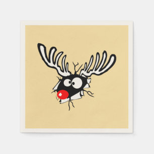 Crazy Red Nosed Reindester Servet