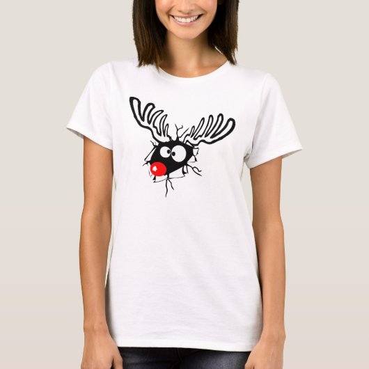 Crazy Red Nosed Reindester T-shirt (Voorkant)