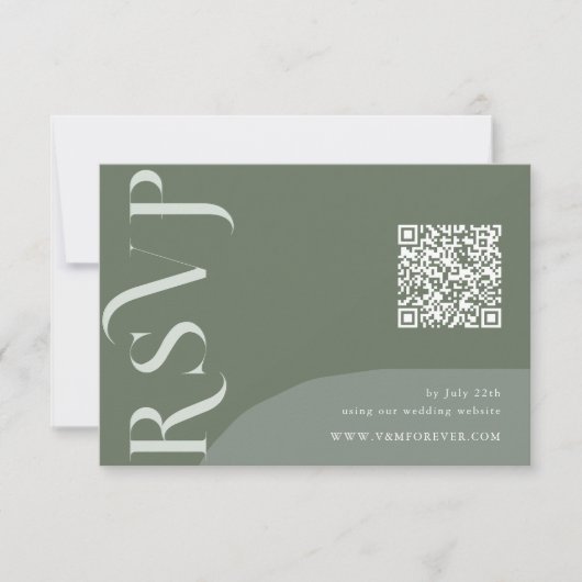 Crazy Right Now QR code cartes RSVP (Devant)