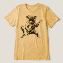 Crazy Rockstar Pugs Dog Die Gitaar Aan Barrels Tro