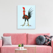 Crazy Rooster Canvas Afdruk (Insitu (Woonkamer))