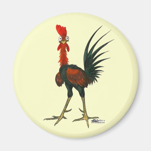 Crazy Rooster Magneet (Voorkant)
