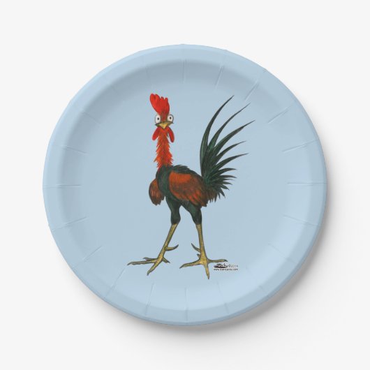 Crazy Rooster Papieren Bordje (Voorkant)