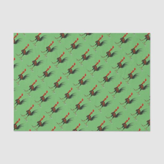 Crazy Rooster Tissuepapier (Voorkant)