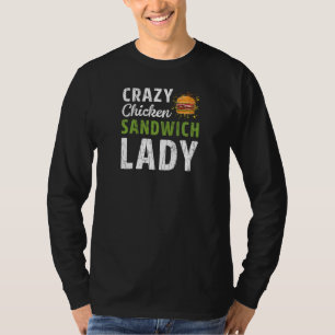 Crazy Sandwich Lady Bologna Vat Food Graphic T-shirt