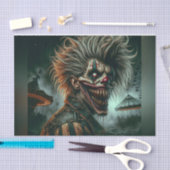 Crazy Scary Halloween Clown Decoupage Papier (Craft)