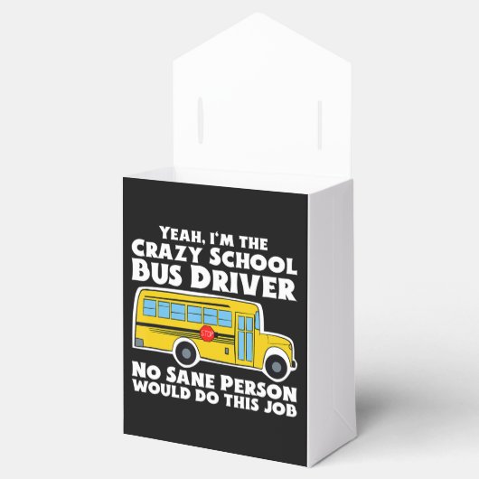 Crazy School Bus Driver Gift Bedankdoosjes (Geopend)