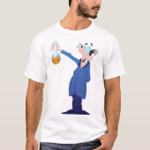 Crazy Scientist Mannen T-shirt (Voorkant)