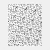Crazy Sheep Dream Doodle Pattern Fleece Deken (Voorkant)
