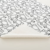 Crazy Sheep Dream Doodle Pattern Sherpa Deken (3/4)