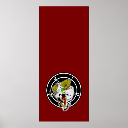 Crazy Sigil van Baphomet Banner Poster (Voorkant)