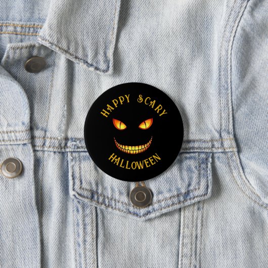 Crazy Smile Halloween Button (In situ)