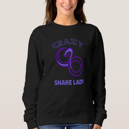Crazy Snake Lady Snake Reptile Python Graphic 2 Trui (Voorkant)