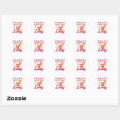 Crazy Squirrel Lady Ronde Sticker (Vel)