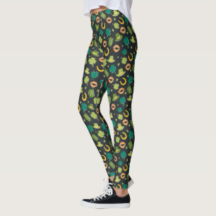 Crazy St Patrick's Day-patroon Leggings