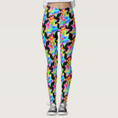 Crazy Star Trip Dazzle Shine Focus Rainbow Galaxy Leggings (Voorkant)