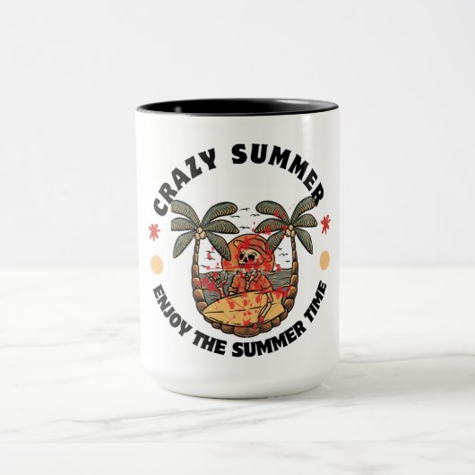 Crazy Summer Skeleton Mok (Midden)