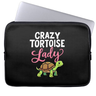 Crazy Tortoise Lady Tortoises Moeder Vrouwen Schil Laptop Sleeve