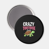 Crazy Tortoise Lady Tortoises Mom Women Turtle (1) Magneet (Voorkant / Achterkant)
