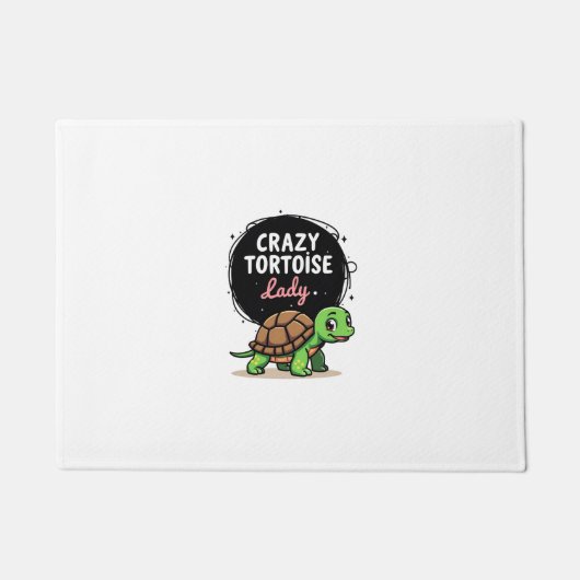 Crazy Tortoise Lady Tortoises Mom Women Turtle (2) Deurmat (Voorkant)