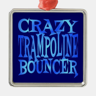 Crazy Trampoline Bouncer Metalen Ornament