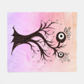 Crazy Tree Creatink Art Pink Fantasy Fleece Deken (Voorkant (Horizontaal))