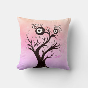 Crazy Tree Creatink Art Pink Fantasy Kussen
