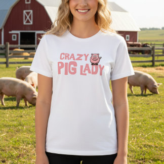 Crazy Varkensdame T-Shirt