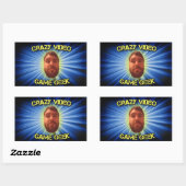 Crazy Video Game Geek Thumbnail Sticker (Vel)