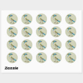 Crazy Vogel  Ronde Sticker (Vel)