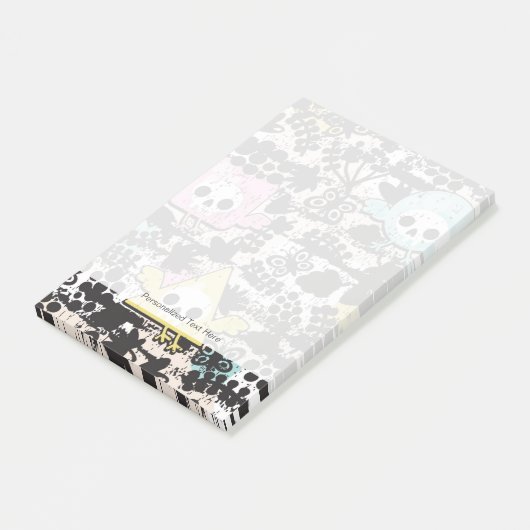 Crazy vogelpatroon post-it® notes (Schuin)