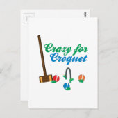 Crazy voor Croquet Briefkaart (Voorkant / Achterkant)