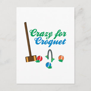 Crazy voor Croquet Briefkaart