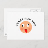 Crazy voor jou briefkaart (Voorkant / Achterkant)