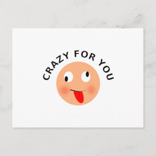 Crazy voor jou briefkaart