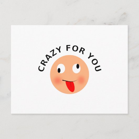 Crazy voor jou briefkaart (Voorkant)